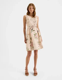 SUNSET ROSE LINEN DRESS