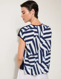 SUPERNOVA REVERSIBLE PRINT STRIPE TEE
