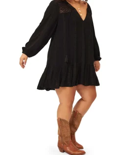 Supreme Lace Dress with Tie Front Neckline