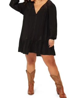Supreme Lace Dress with Tie Front Neckline