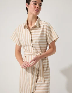 SWING STRIPE SHIRTDRESS