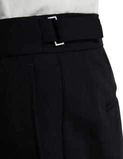 TAB DETAIL WOOL PANTS