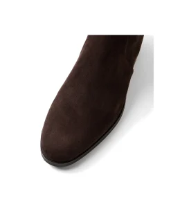 Tabloid Buckle Detail Stretch Knee Boots
