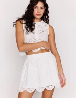 Tahlia Broidery Mini Skirt