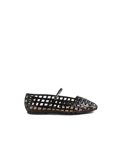 Taints Caged Patent Ballet Flats