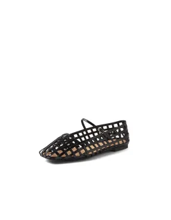 Taints Caged Patent Ballet Flats