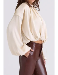 TALIA OPEN-FRONT BLOUSE