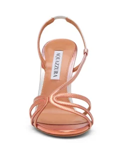 Talk To Me Metallic Strappy Stiletto Sandals