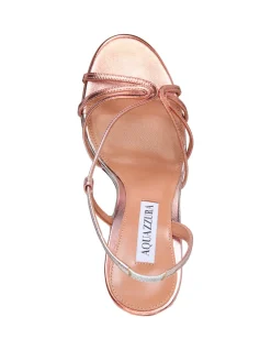 Talk To Me Metallic Strappy Stiletto Sandals