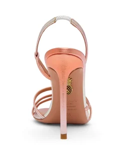 Talk To Me Metallic Strappy Stiletto Sandals