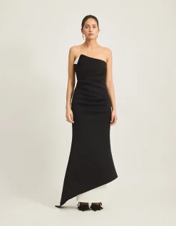 Talvi Strapless Contrast Neoprene Gown