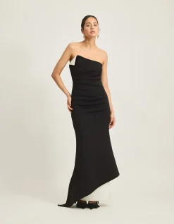 Talvi Strapless Contrast Neoprene Gown