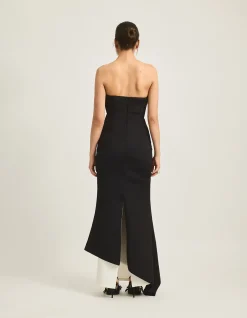 Talvi Strapless Contrast Neoprene Gown