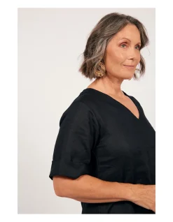 Tamara Linen V-Neck Dress