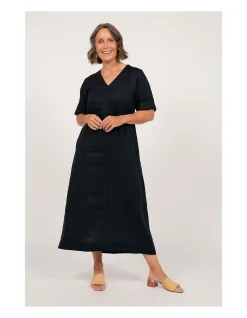 Tamara Linen V-Neck Dress