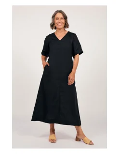 Tamara Linen V-Neck Dress