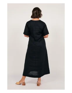 Tamara Linen V-Neck Dress