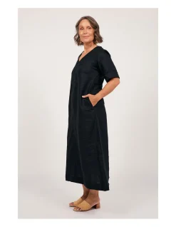 Tamara Linen V-Neck Dress