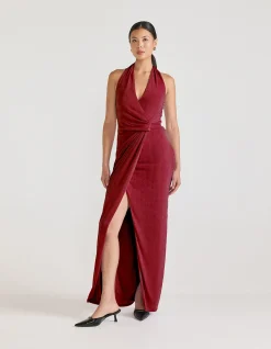 Tamsin Halter Jersey Maxi Dress
