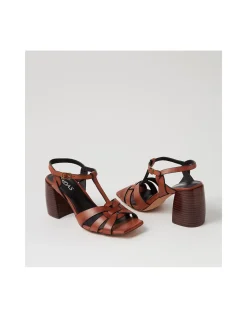 Tanett Woven Strap Block Heel Sandals