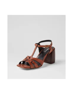 Tanett Woven Strap Block Heel Sandals