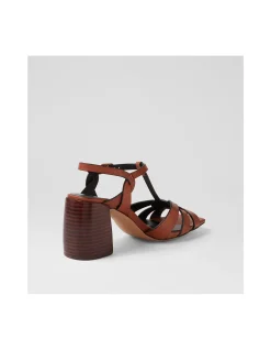 Tanett Woven Strap Block Heel Sandals