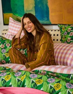 Tapenade Dlt Adlt Org Cotton LS Shirt & Pant PJ Set