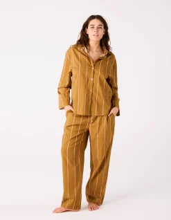 Tapenade Dlt Adlt Org Cotton LS Shirt & Pant PJ Set