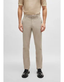 Tapered-fit chinos in a cotton blend