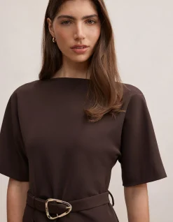 TARA BELTED T-SHIRT MINI DRESS