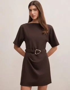 TARA BELTED T-SHIRT MINI DRESS