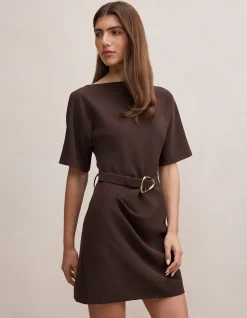 TARA BELTED T-SHIRT MINI DRESS