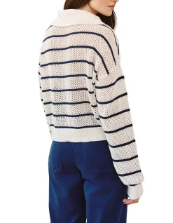 Tassel Tie Open Knit Sweater