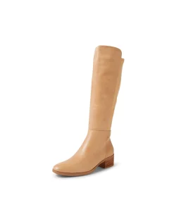 Tataley Leather Stretch Knee High Boots