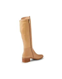 Tataley Leather Stretch Knee High Boots