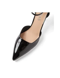 Tatu Patent Pointed Ankle Strap Heels