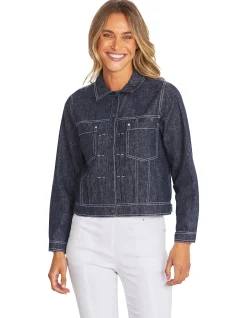 Taylor Indigo Denim Contrast Stitch Jacket