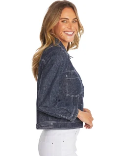 Taylor Indigo Denim Contrast Stitch Jacket