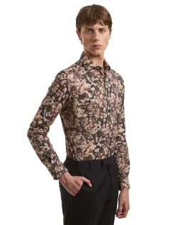 TB COTTON FLORAL PRINT REGULAR CUFF SHIRT