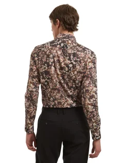TB COTTON FLORAL PRINT REGULAR CUFF SHIRT