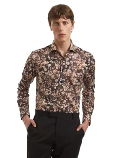 TB COTTON FLORAL PRINT REGULAR CUFF SHIRT