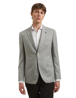 TB TEXTURED NOTCH LAPEL SPORTS JACKET
