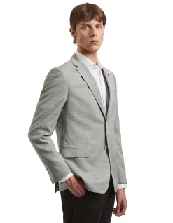 TB TEXTURED NOTCH LAPEL SPORTS JACKET