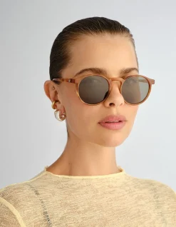 TEEN SPIRIT DEUX TORT ROUND GREEN TINT SUNGLASSES