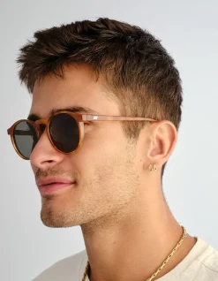 TEEN SPIRIT DEUX TORT ROUND GREEN TINT SUNGLASSES