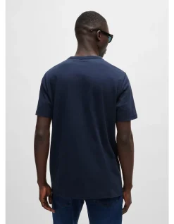 Tegood Regular Fit Crew Neck T-shirt Dark Blue