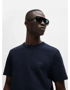 Tegood Regular Fit Crew Neck T-shirt Dark Blue