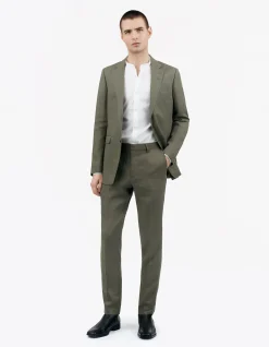 Tenutas Linen Trouser Flat Front