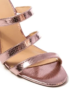 TERRA Gelato Pink Metallic Leather Strappy Heel