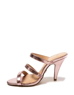 TERRA Gelato Pink Metallic Leather Strappy Heel